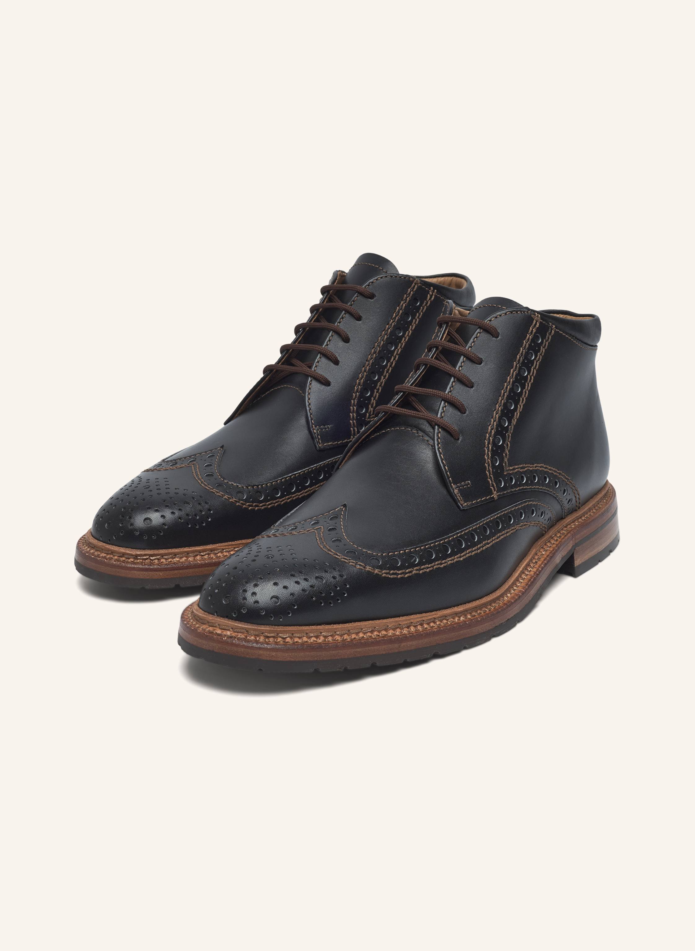 Heinrich Dinkelacker Luzern Full-Brogue SC Boots schwarz