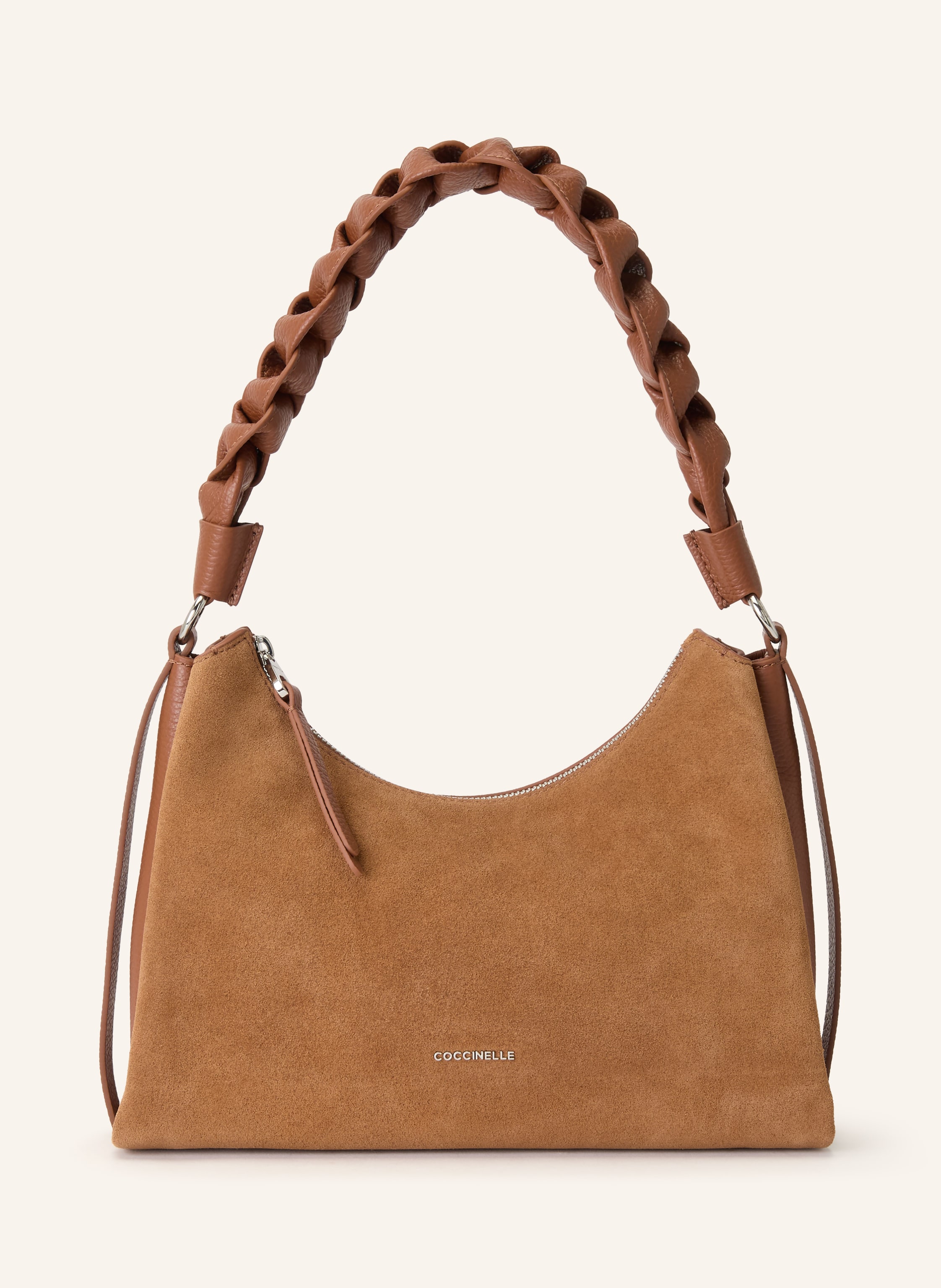 Coccinelle Beuteltasche Wildleder braun