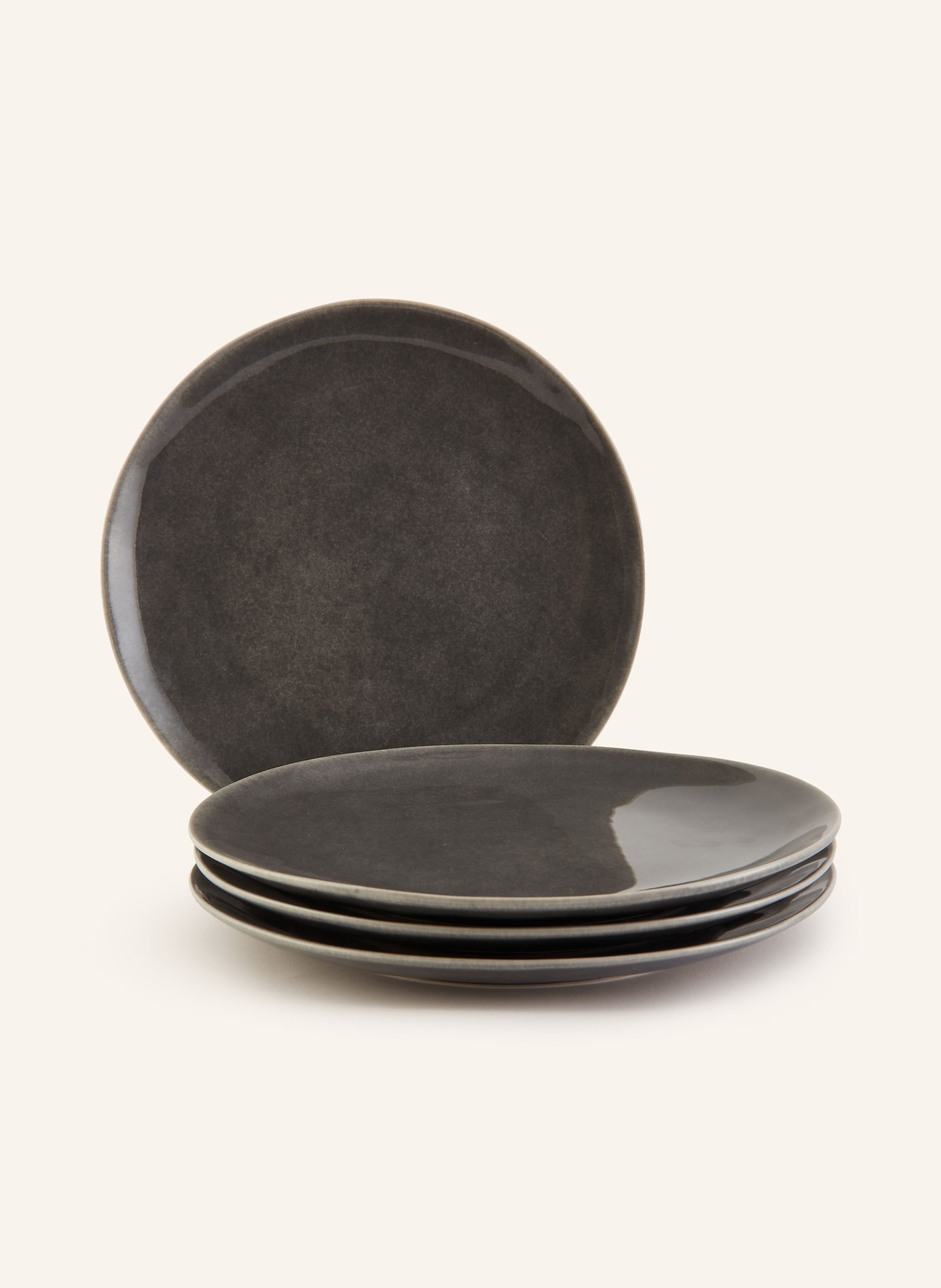 Broste Copenhagen Nordic Rain Speiseteller, 4er-Set grau