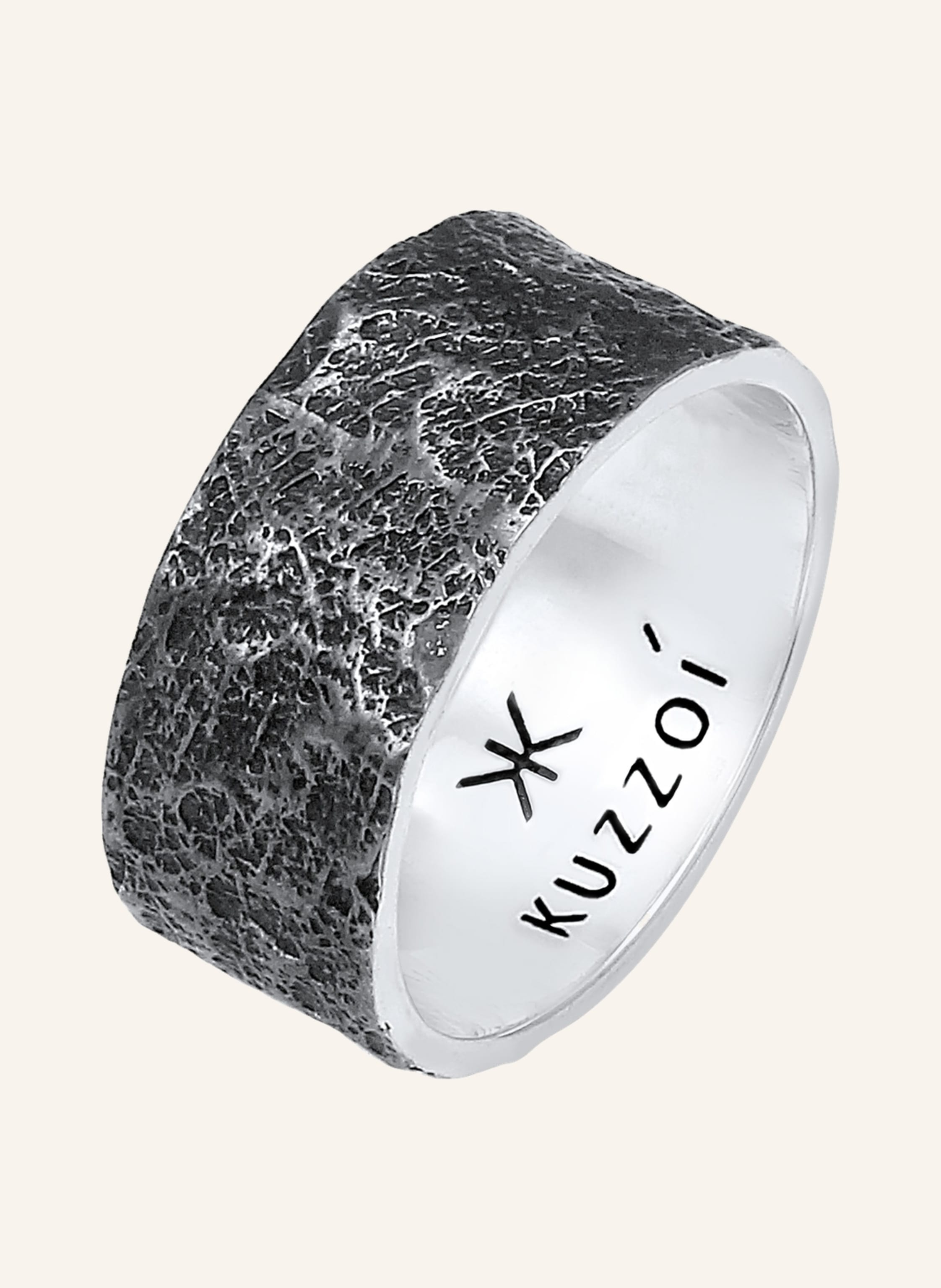 Kuzzoi Ring 9 mm, massives 925er Silber