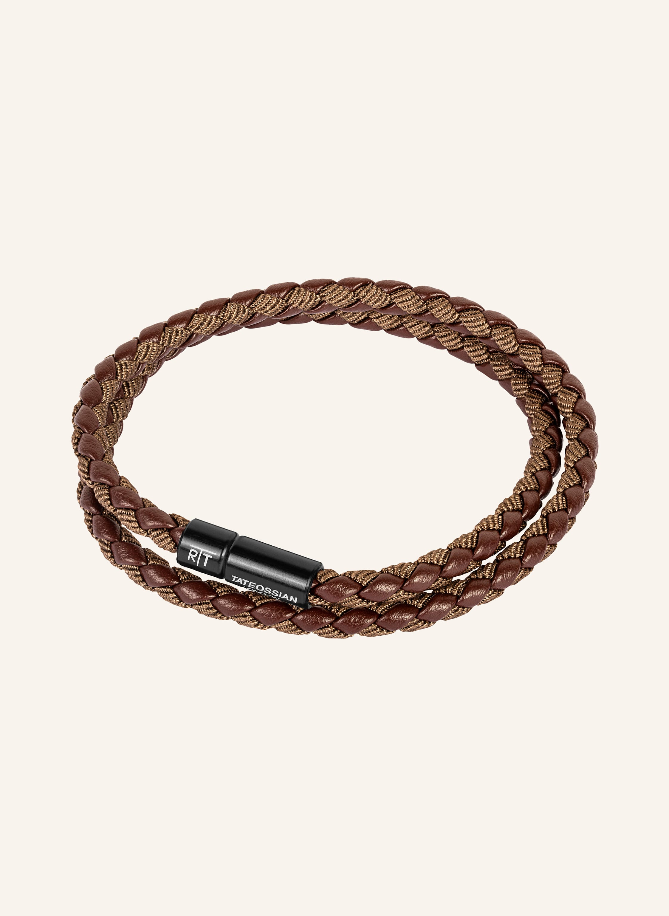 Tateossian Armband Öko-Leder mit Aluminiumverschluss