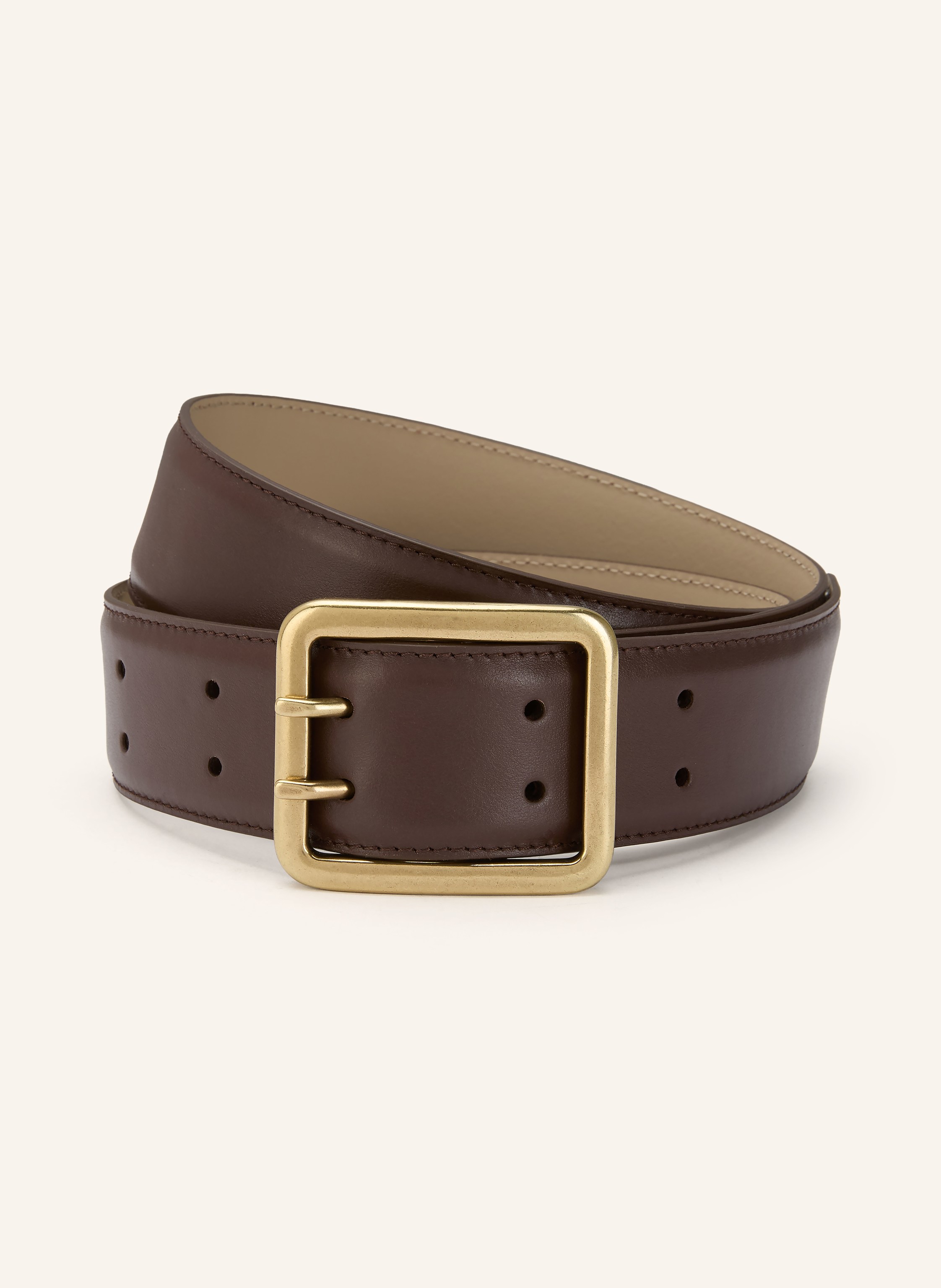 windsor. Ledergürtel genarbt braun