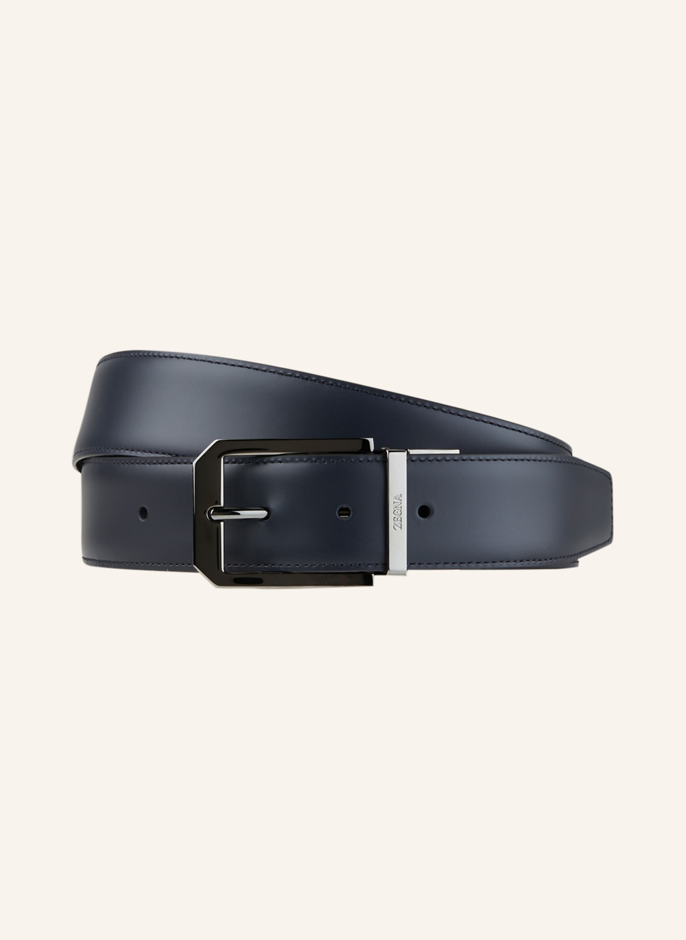 Zegna Ledergürtel zum Wenden schwarz