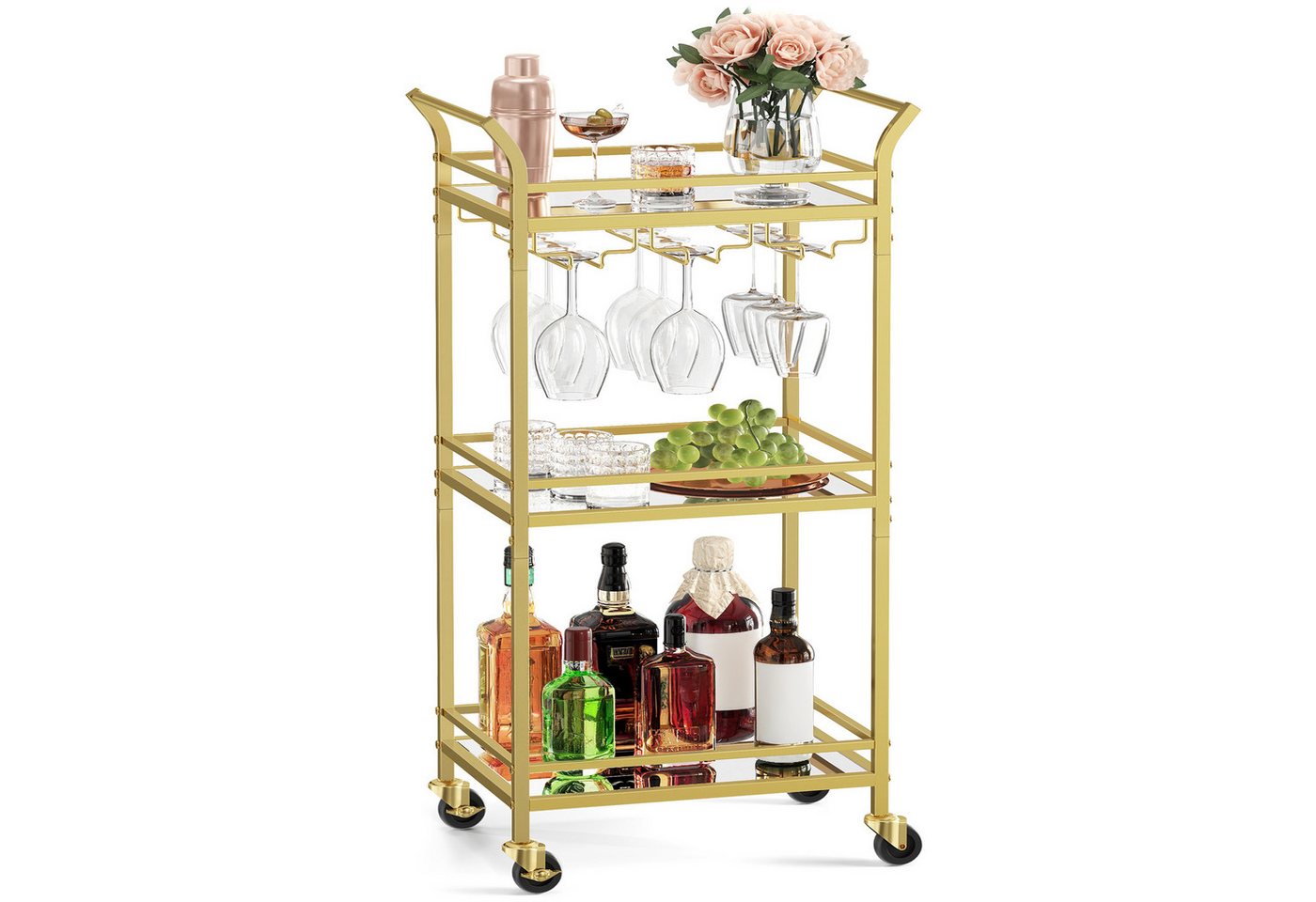 Barwagen: VASAGLE goldfarben