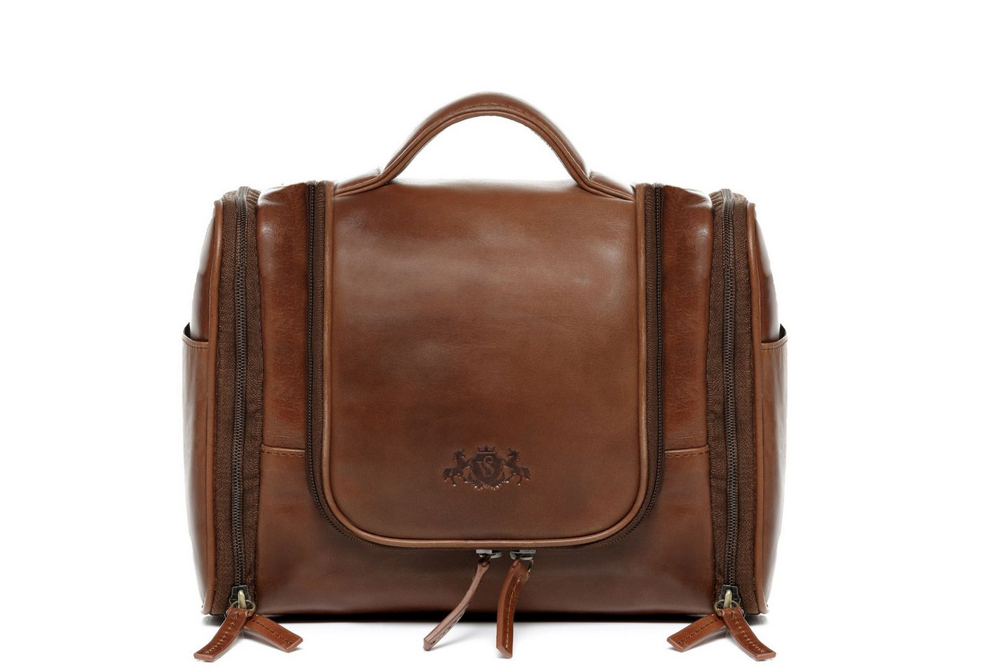 SID & VAIN Kulturtasche zum Aufhängen hellbraun