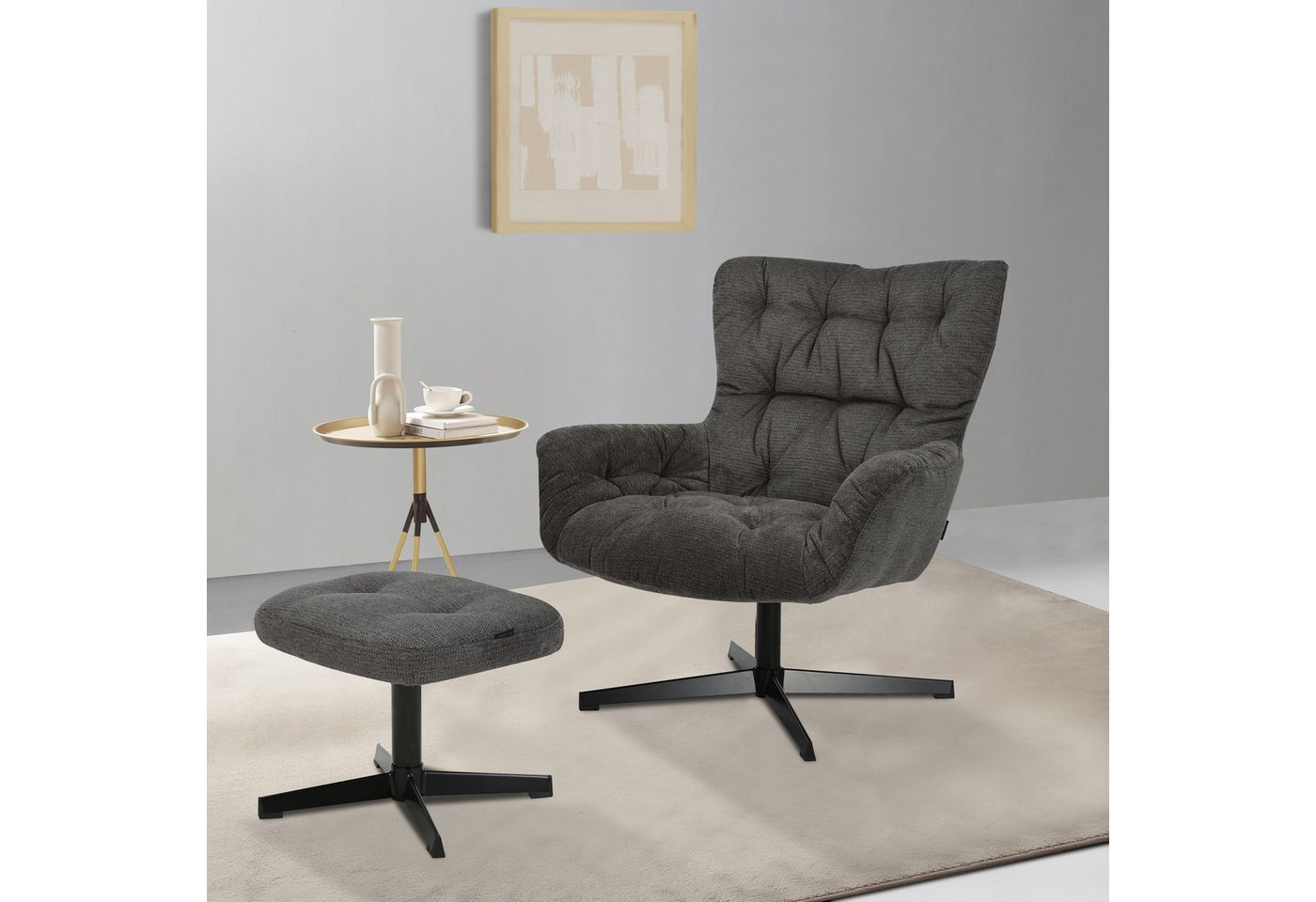 Home affaire Drehsessel VERGAS mit Hocker