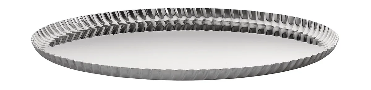 Alessi Tablett Edelstahl rund